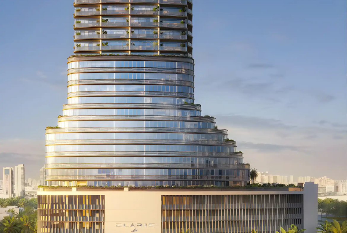 Architectural rendering of ELAR1S AXIS by Object 1 in Jumeirah Village Triangle