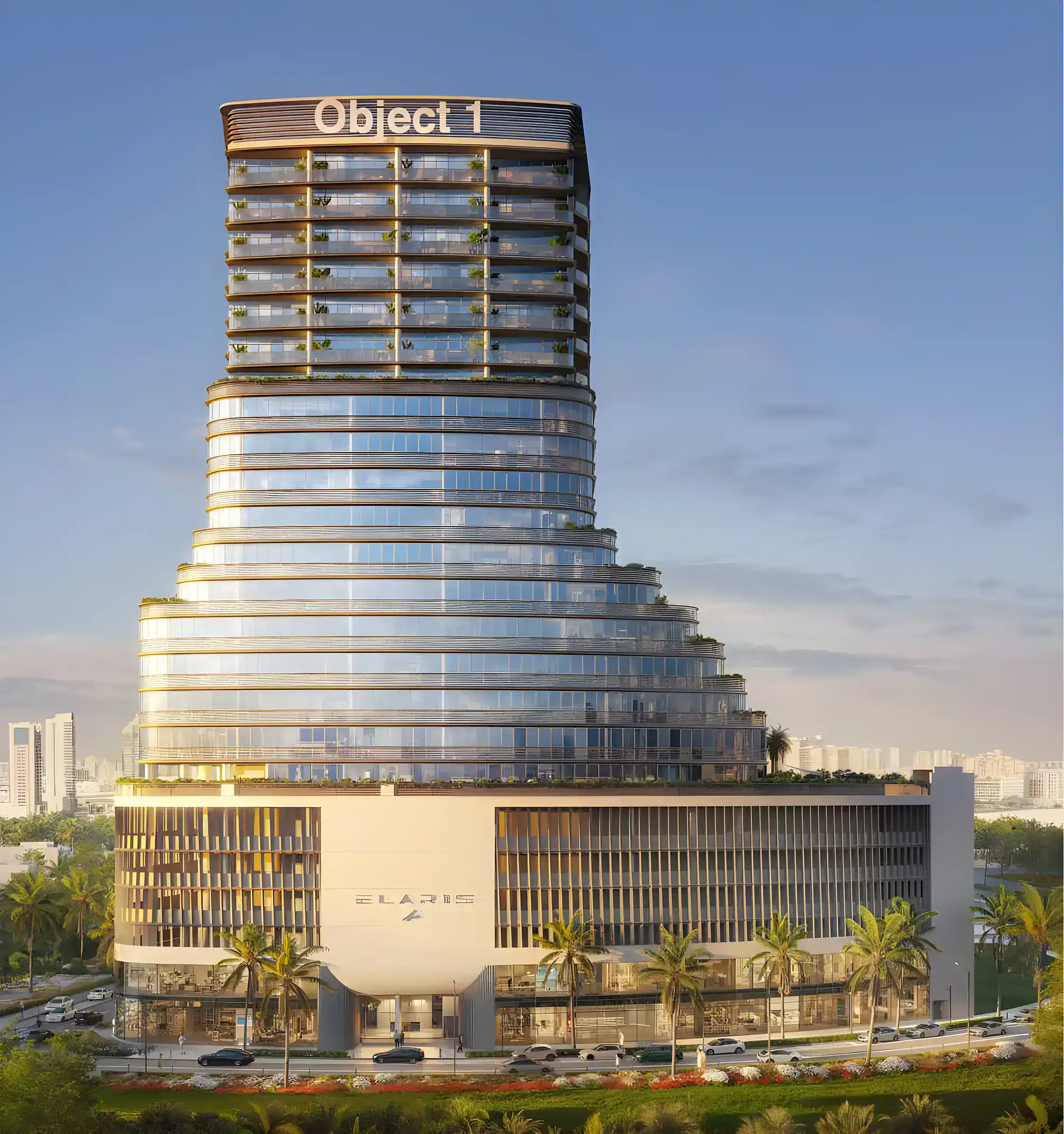 ELAR1S AXIS – Architectural rendering Architectural rendering of ELAR1S AXIS by Object 1 in Jumeirah Village Triangle